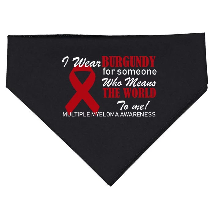 I Wear Burgundy Multiple Myeloma USA-Made Doggie Bandana