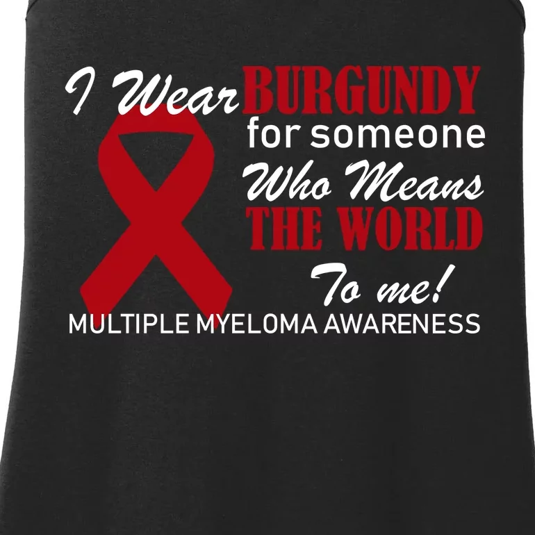 I Wear Burgundy Multiple Myeloma Ladies Essential Tank