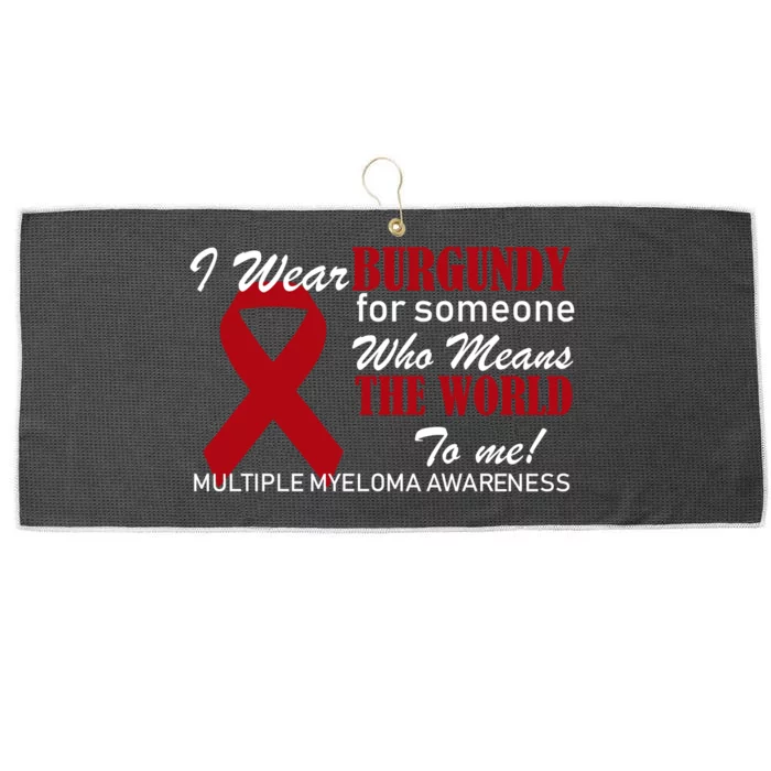 I Wear Burgundy Multiple Myeloma Large Microfiber Waffle Golf Towel