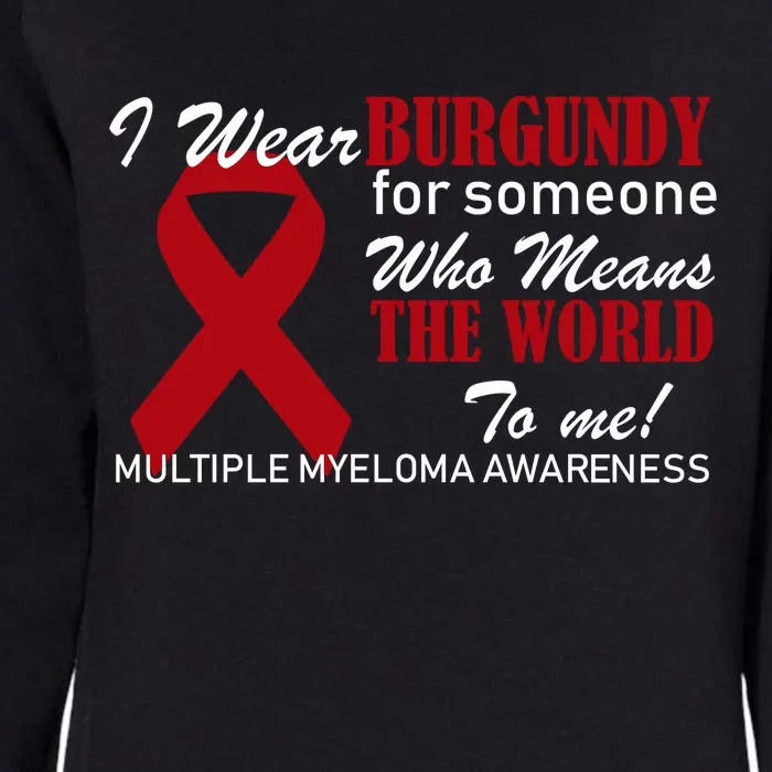 I Wear Burgundy Multiple Myeloma Womens California Wash Sweatshirt