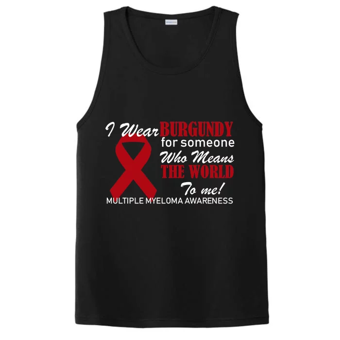 I Wear Burgundy Multiple Myeloma Performance Tank