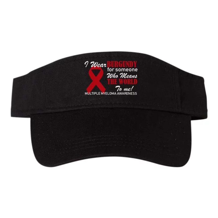 I Wear Burgundy Multiple Myeloma Valucap Bio-Washed Visor