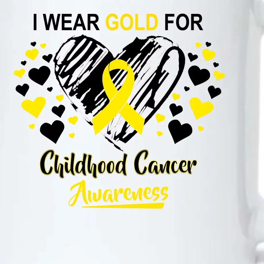 I Wear Gold For Childhood Cancer Awareness Black Color Changing Mug