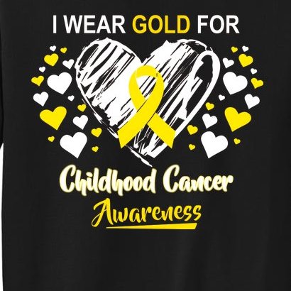 I Wear Gold For Childhood Cancer Awareness Sweatshirt