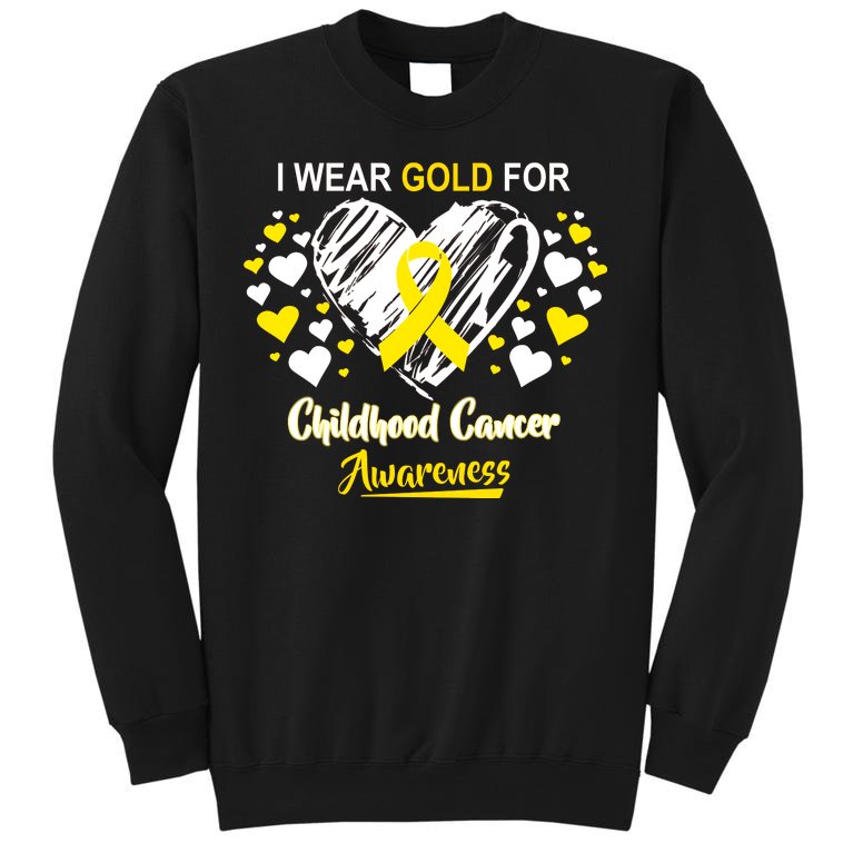 I Wear Gold For Childhood Cancer Awareness Sweatshirt