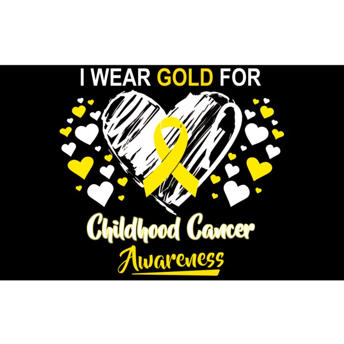 I Wear Gold For Childhood Cancer Awareness Bumper Sticker