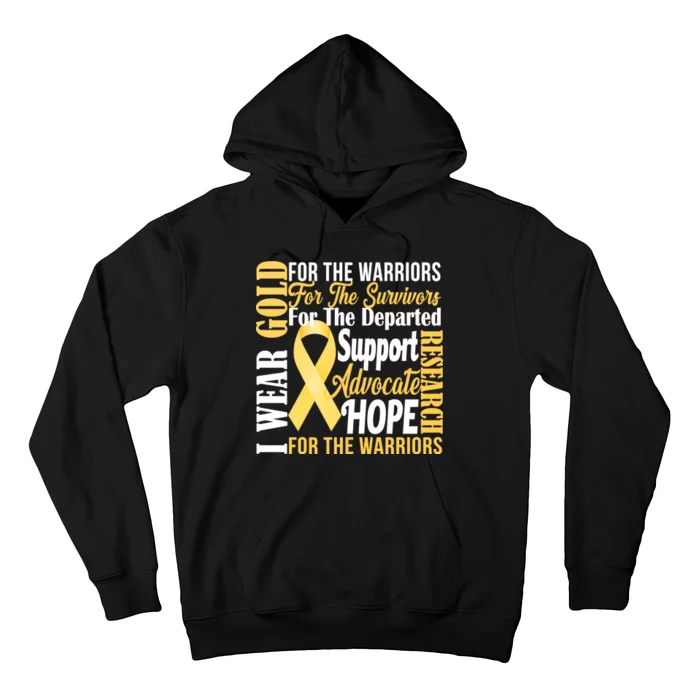 I Wear Gold For Childhood Cancer Awareness 1 Hoodie