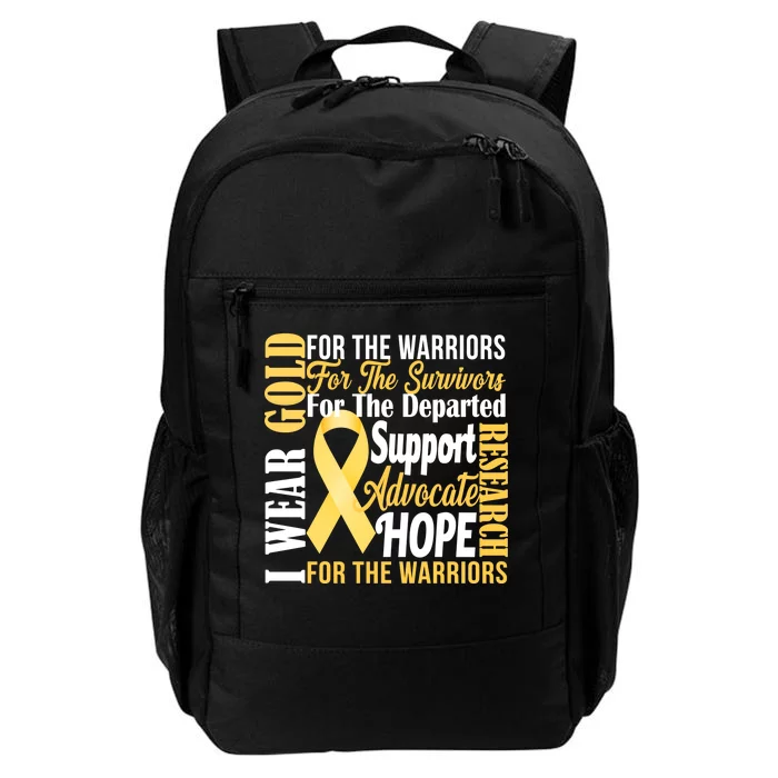 I Wear Gold For Childhood Cancer Awareness 1 Daily Commute Backpack