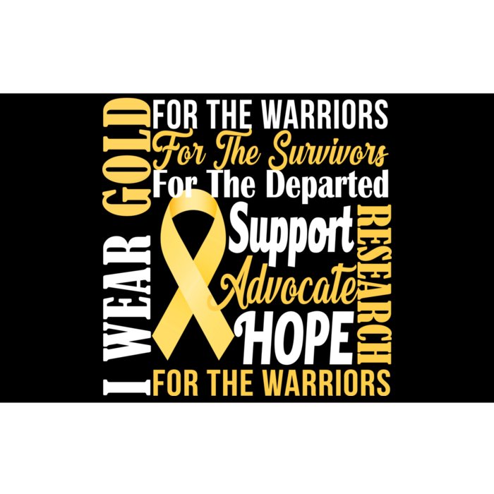 I Wear Gold For Childhood Cancer Awareness 1 Bumper Sticker