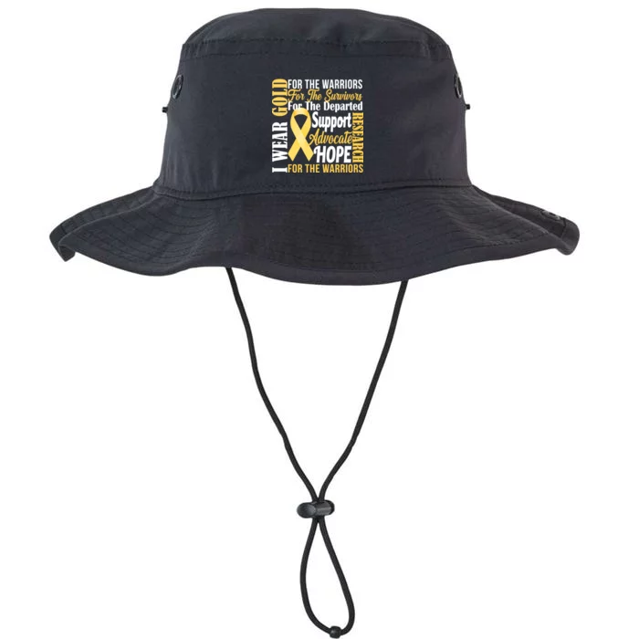 I Wear Gold For Childhood Cancer Awareness 1 Legacy Cool Fit Booney Bucket Hat