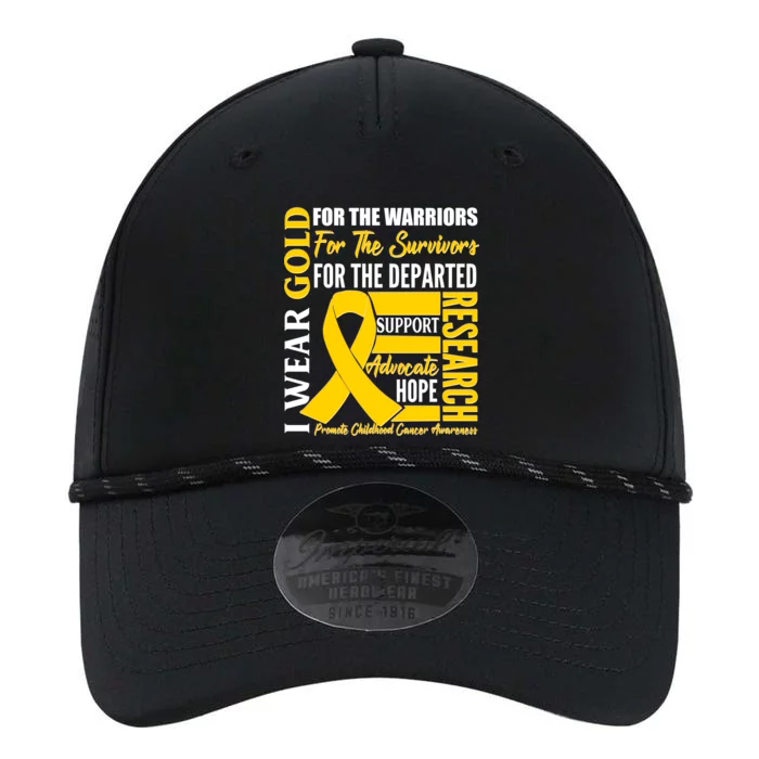 I Wear Gold Promote Childhood Cancer Awareness Performance The Dyno Cap