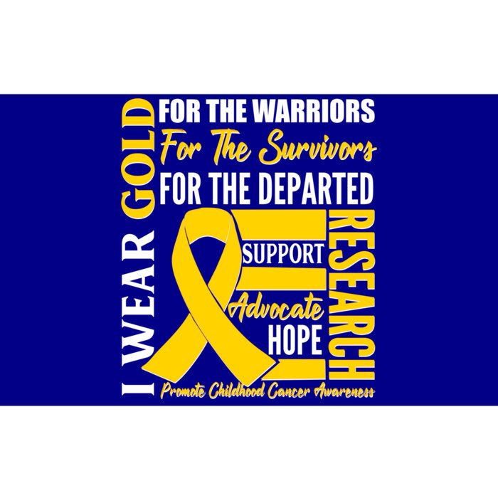 I Wear Gold Promote Childhood Cancer Awareness Bumper Sticker