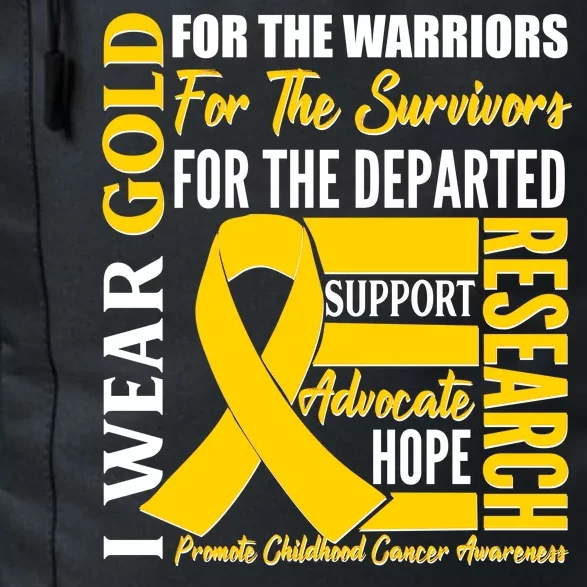 I Wear Gold Promote Childhood Cancer Awareness Daily Commute Backpack