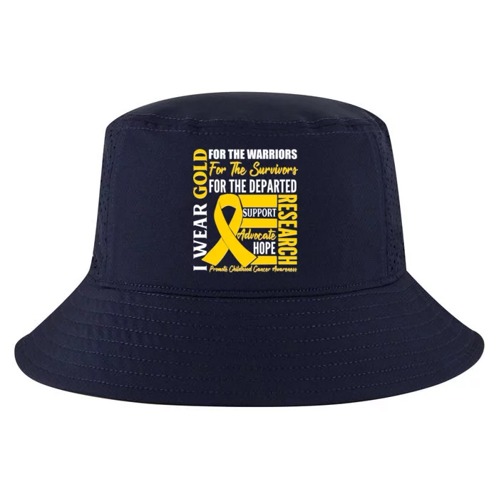 I Wear Gold Promote Childhood Cancer Awareness Cool Comfort Performance Bucket Hat