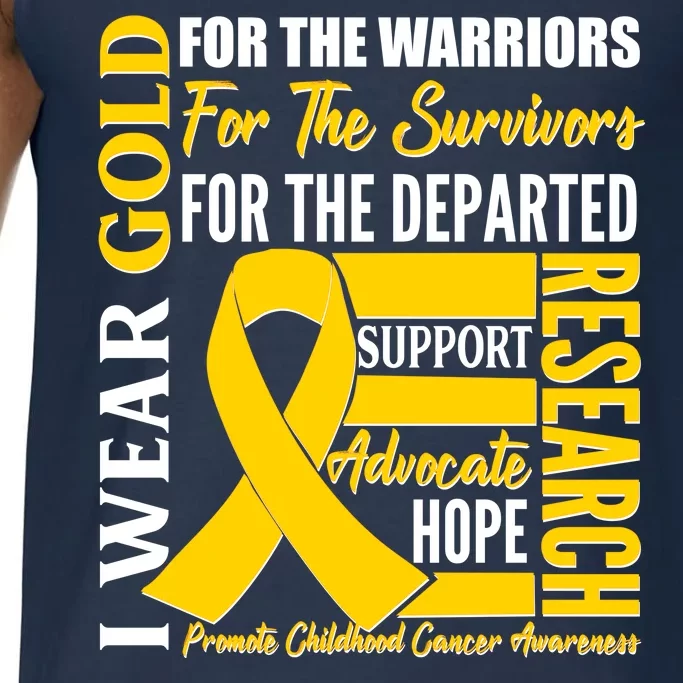 I Wear Gold Promote Childhood Cancer Awareness Comfort Colors® Tank Top