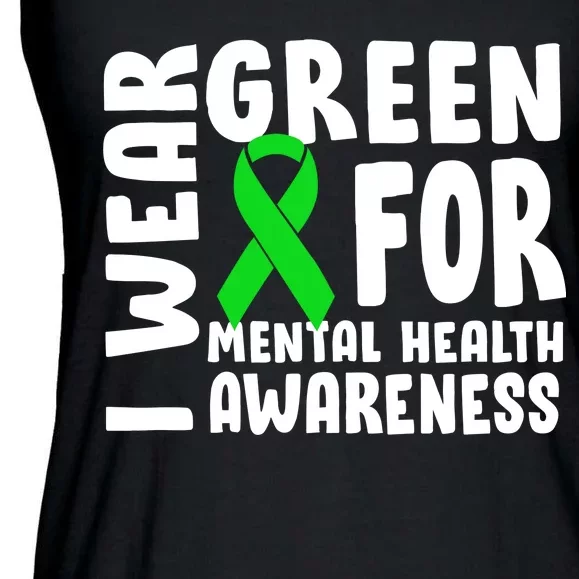 I Wear Green For Mental Health Awareness Ladies Essential Flowy Tank