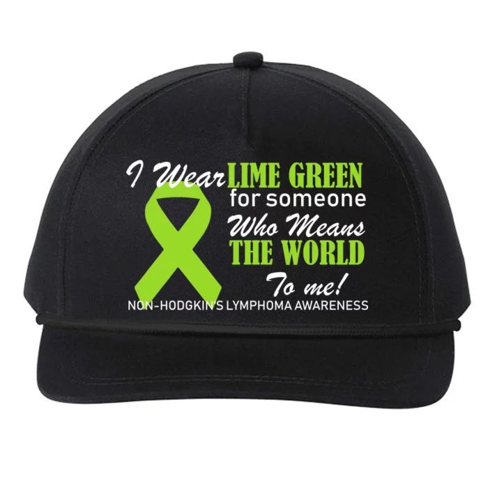 I Wear Lime Green Non-Hodgkin's Lymphoma Snapback Five-Panel Rope Hat