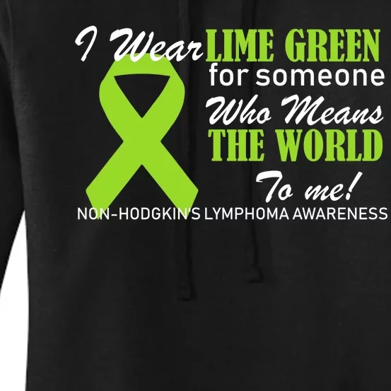 I Wear Lime Green Non-Hodgkin's Lymphoma Women's Pullover Hoodie