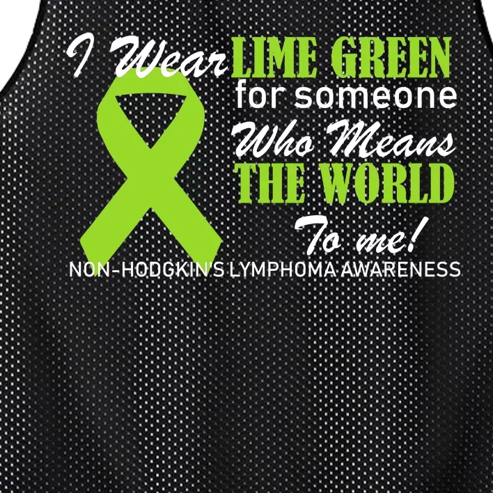 I Wear Lime Green Non-Hodgkin's Lymphoma Mesh Reversible Basketball Jersey Tank