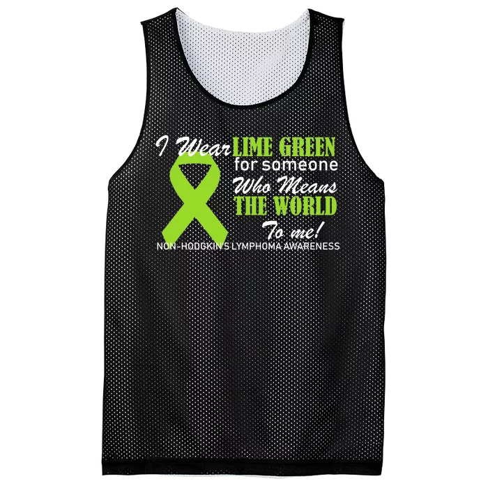 I Wear Lime Green Non-Hodgkin's Lymphoma Mesh Reversible Basketball Jersey Tank