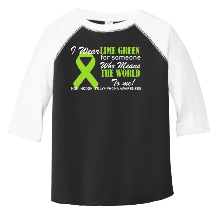 I Wear Lime Green Non-Hodgkin's Lymphoma Toddler Fine Jersey T-Shirt