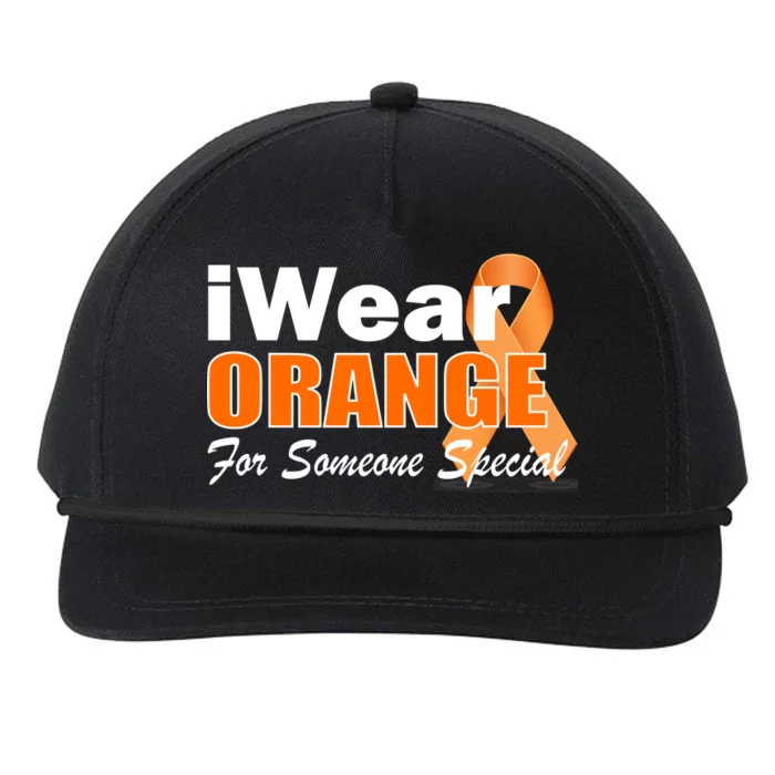 I Wear Orange For Someone I Love Leukemia Snapback Five-Panel Rope Hat