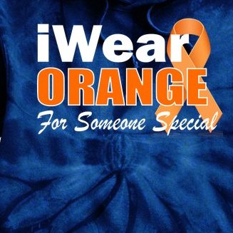 I Wear Orange For Someone I Love Leukemia Tie Dye Hoodie