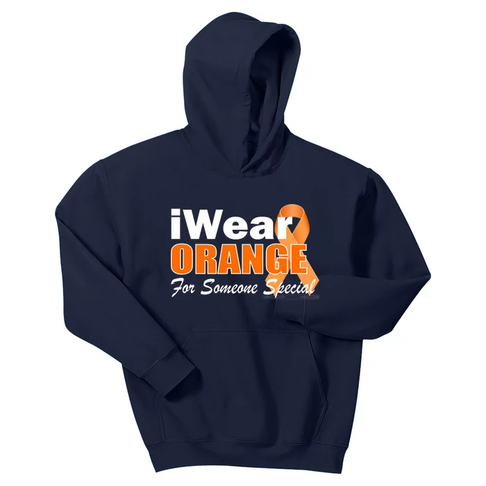 I Wear Orange For Someone I Love Leukemia Kids Hoodie | TeeShirtPalace