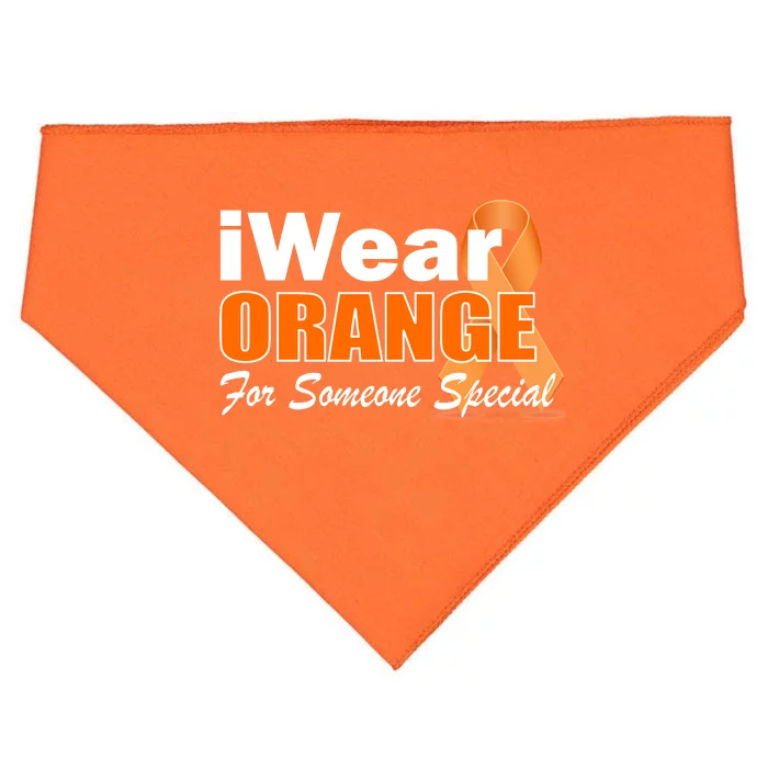 I Wear Orange For Someone I Love Leukemia USA-Made Doggie Bandana