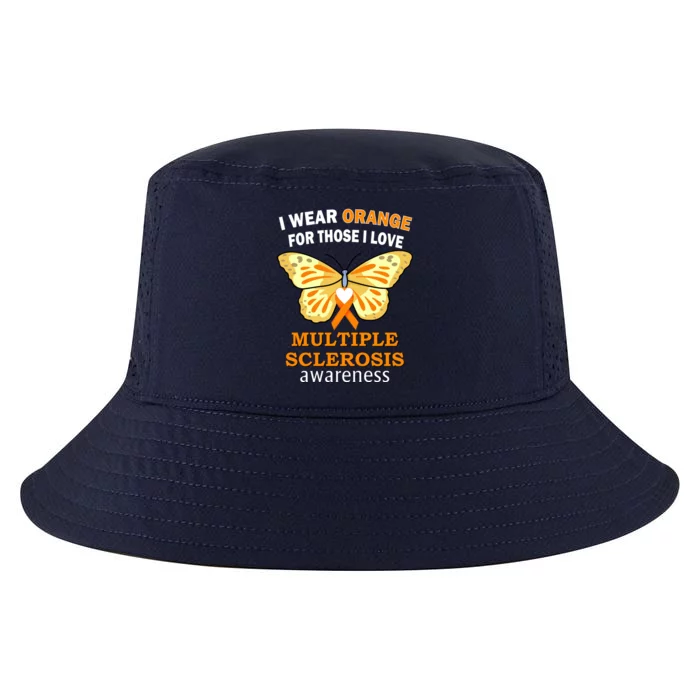 I Wear Orange For Those I Love MS Multiple Sclerosis Cool Comfort Performance Bucket Hat