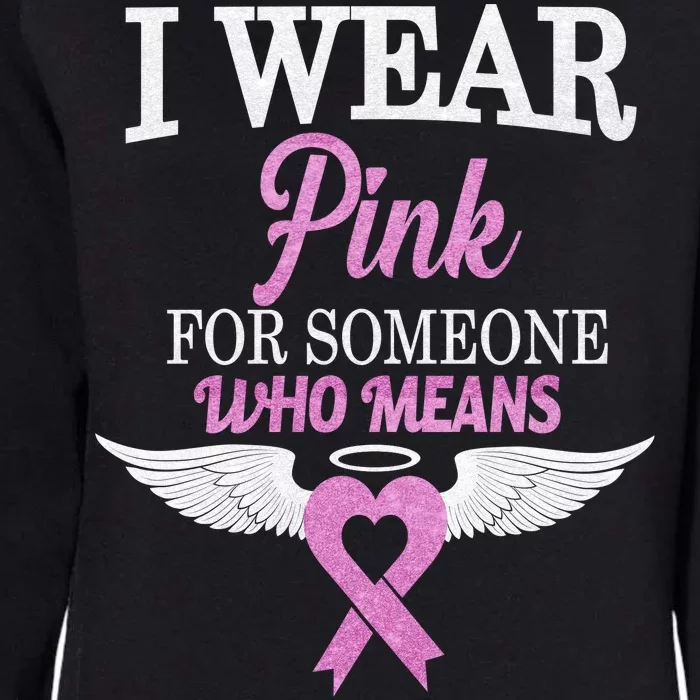 I Wear Pink Angel Breast Cancer Awareness Womens California Wash Sweatshirt