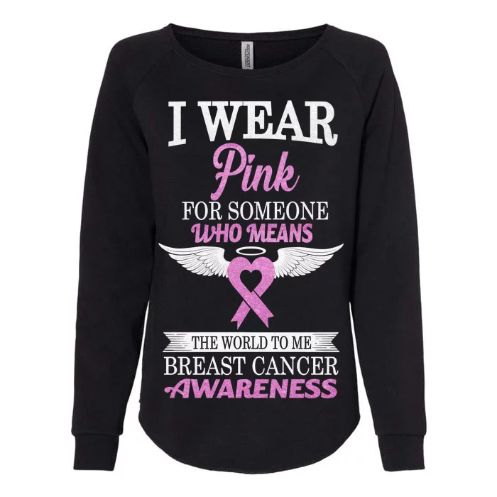 I Wear Pink Angel Breast Cancer Awareness Womens California Wash Sweatshirt