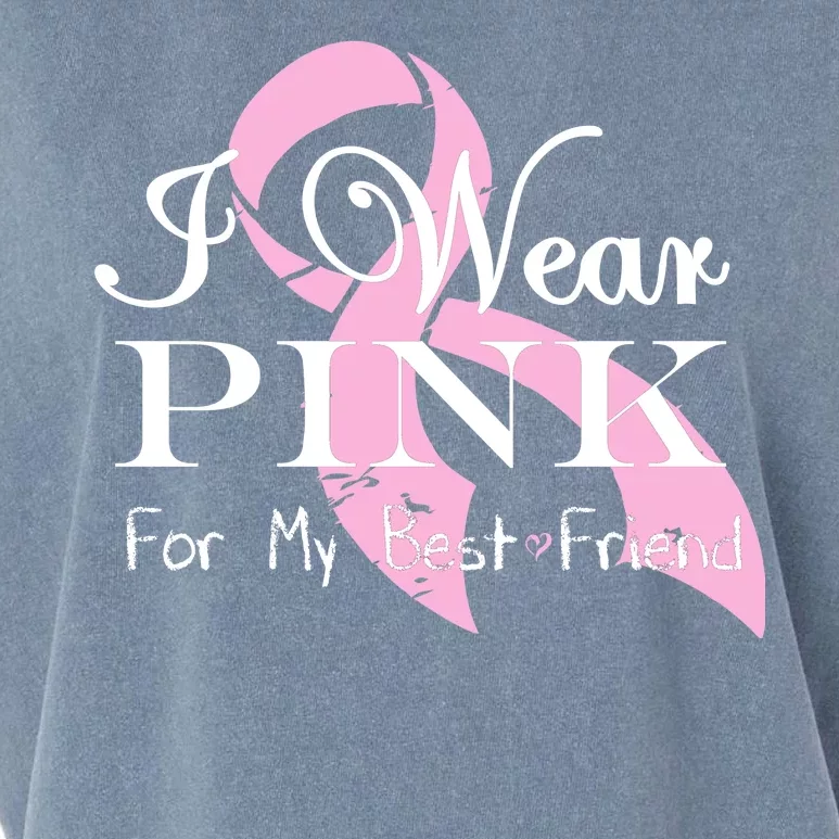 I Wear Pink For My Best Friend Garment-Dyed Women's Muscle Tee