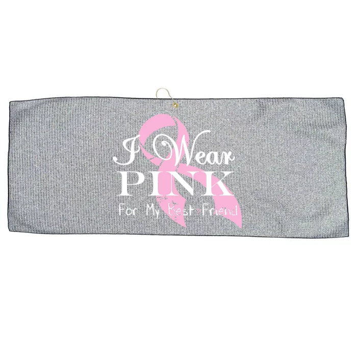 I Wear Pink For My Best Friend Large Microfiber Waffle Golf Towel