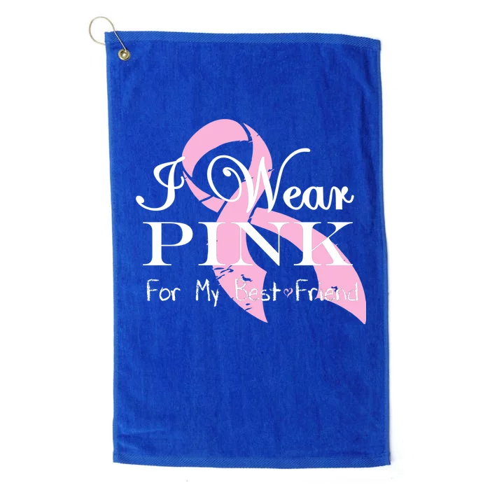 I Wear Pink For My Best Friend Platinum Collection Golf Towel