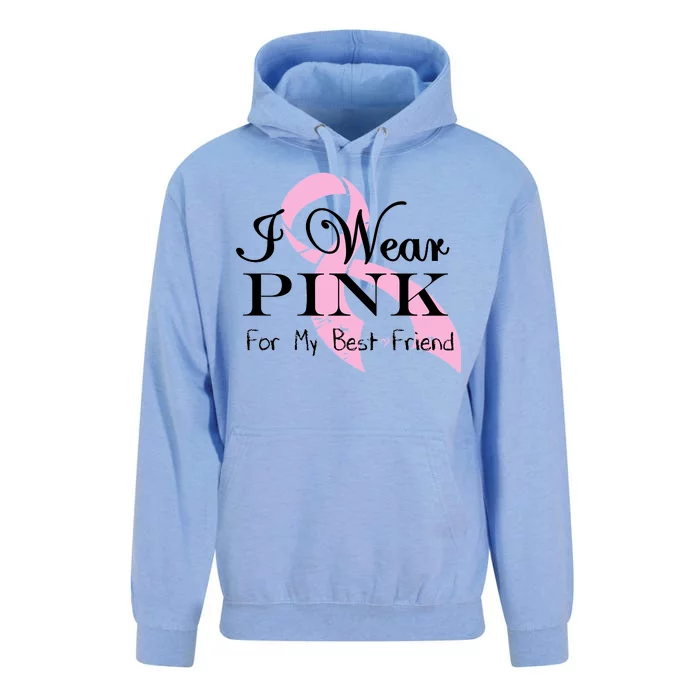 I Wear Pink For My Best Friend Unisex Surf Hoodie