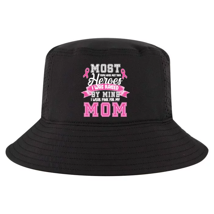 I Wear Pink For My Mom My Hero-Breast Cancer Awareness Cool Comfort Performance Bucket Hat