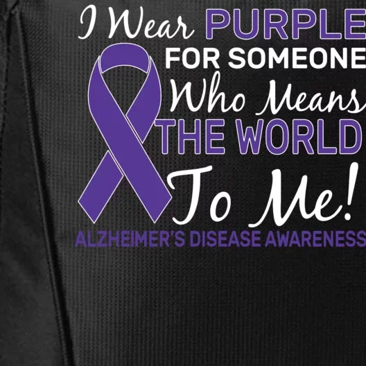 I Wear Purple Alzheimer's Disease Awareness City Backpack