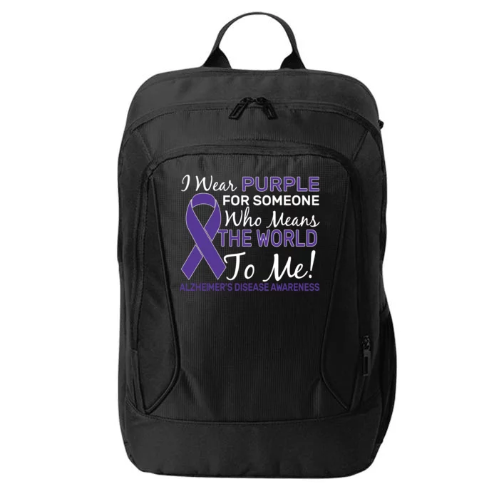 I Wear Purple Alzheimer's Disease Awareness City Backpack