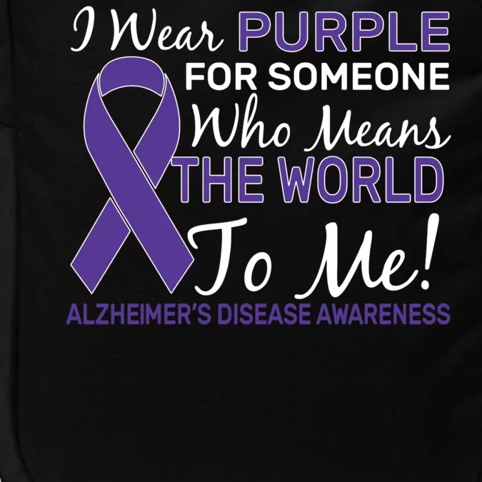 I Wear Purple Alzheimer's Disease Awareness Impact Tech Backpack