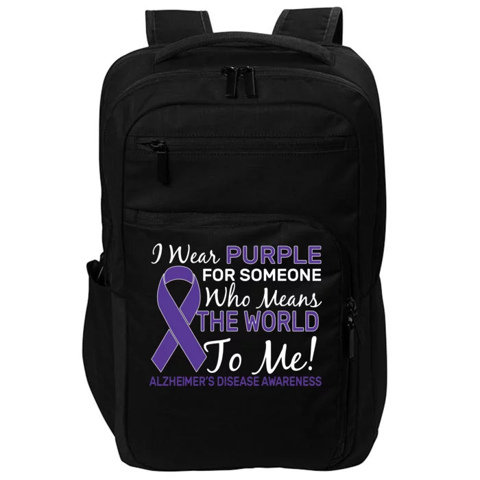 I Wear Purple Alzheimer's Disease Awareness Impact Tech Backpack