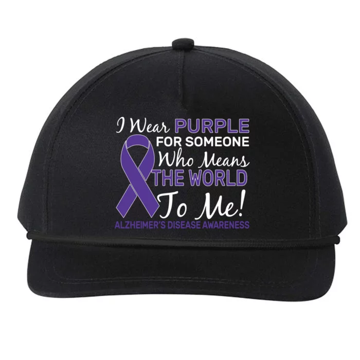 I Wear Purple Alzheimer's Disease Awareness Snapback Five-Panel Rope Hat