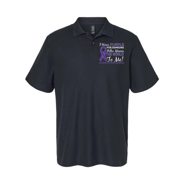 I Wear Purple Alzheimer's Disease Awareness Softstyle Adult Sport Polo