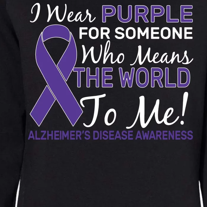 I Wear Purple Alzheimer's Disease Awareness Womens California Wash Sweatshirt