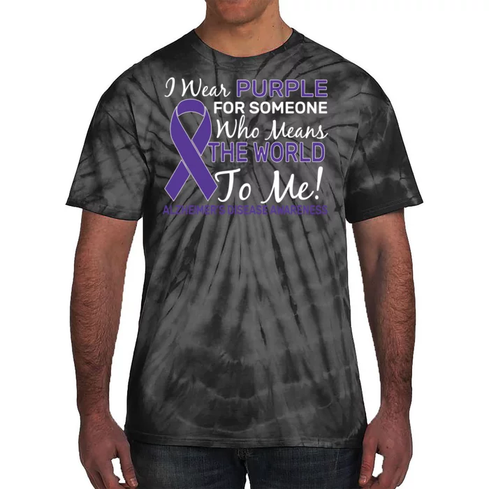 I Wear Purple Alzheimer's Disease Awareness Tie-Dye T-Shirt