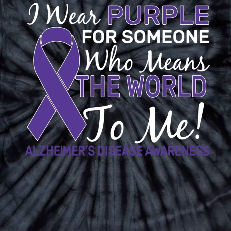 I Wear Purple Alzheimer's Disease Awareness Tie-Dye T-Shirt