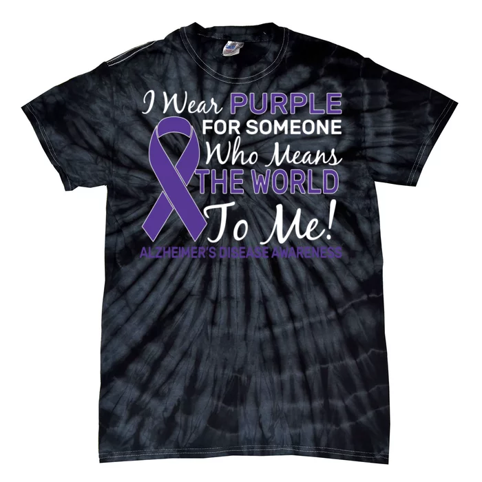 I Wear Purple Alzheimer's Disease Awareness Tie-Dye T-Shirt