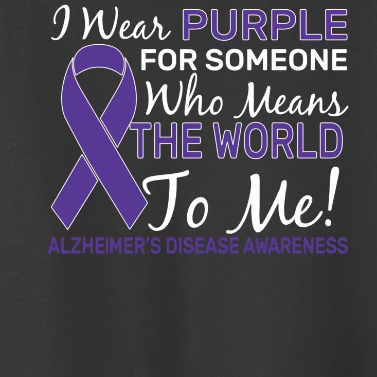 I Wear Purple Alzheimer's Disease Awareness Toddler T-Shirt