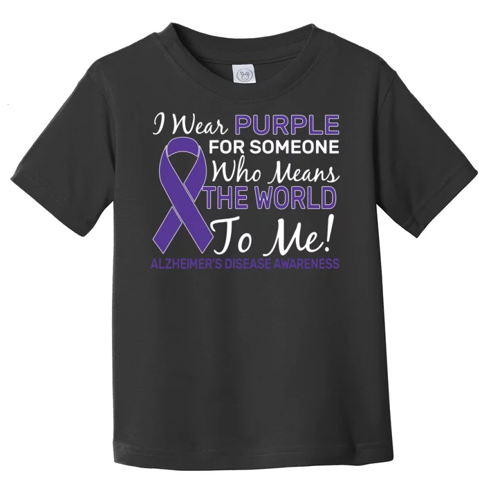 I Wear Purple Alzheimer's Disease Awareness Toddler T-Shirt