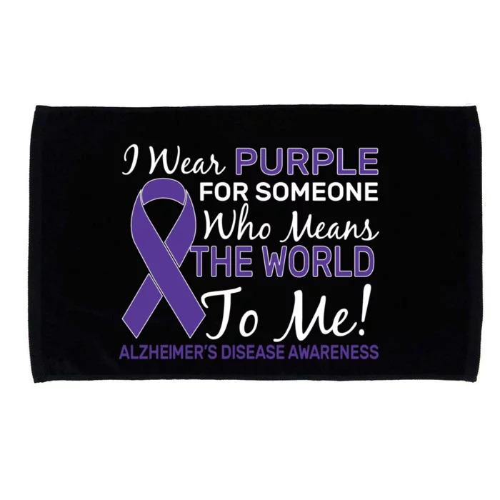 I Wear Purple Alzheimer's Disease Awareness Microfiber Hand Towel